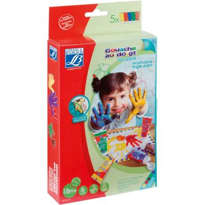 Lefranc & Bourgeois Vingerverf - Blauw, Bruin, Groen, Rood, Geel - Vingerverf Lefranc & Bourgeois Vingerverf - Blauw, Bruin, Groen, Rood, Geel - Vingerverf