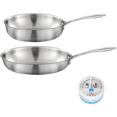Cuisinox - Gourmet - Ensemble de Casseroles - Acier Inoxydable - 24cm, 28cm - Publicité Cuisinox - Gourmet - Ensemble de Casseroles - Acier Inoxydable - 24cm, 28cm - Publicité