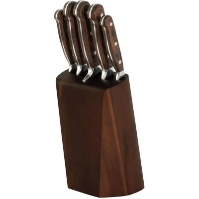 Richardson Sheffield - Virtuose Bloc 5 - Bloc d’acacia - Couteaux 5 pièces - Ensemble de couteaux - Publicité Richardson Sheffield - Virtuose Bloc 5 - Bloc d’acacia - Couteaux 5 pièces - Ensemble de couteaux - Publicité