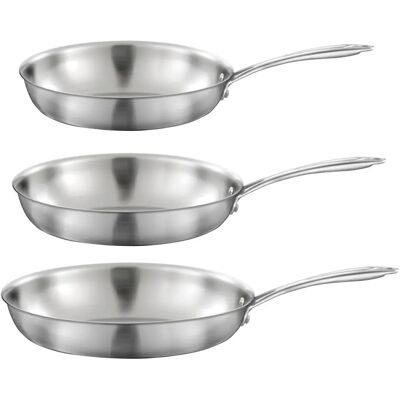 Ensemble Gourmet de 3 poêles en inox Cuisinox - Ustensiles de cuisine - Publicité Ensemble Gourmet de 3 poêles en inox Cuisinox - Ustensiles de cuisine - Publicité