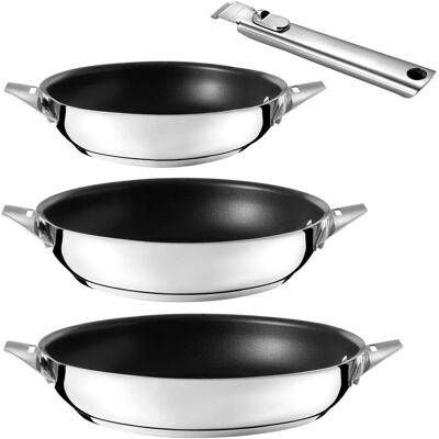 Cuisinox - Eclipse - 20-24-28 cm - Revêtement céramique - Ensemble de cuisson - Publicité Cuisinox - Eclipse - 20-24-28 cm - Revêtement céramique - Ensemble de cuisson - Publicité