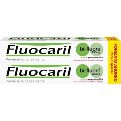 Pasta de Dientes Fluocaril Menta - Prevención Caries 2x125ml Pasta de Dientes Fluocaril Menta - Prevención Caries 2x125ml