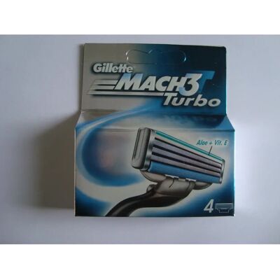 Gillette MACH3 Turbo Cartouches - 4x - Publicité Gillette MACH3 Turbo Cartouches - 4x - Publicité