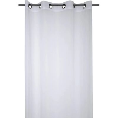 SA STOF Rideau en coton blanc - 140x280cm - Effet lin - Publicité SA STOF Rideau en coton blanc - 140x280cm - Effet lin - Publicité