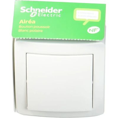 Interrupteur poussoir Alrea Blanc de Schneider Electric - 10A IP20 - Publicité Interrupteur poussoir Alrea Blanc de Schneider Electric - 10A IP20 - Publicité