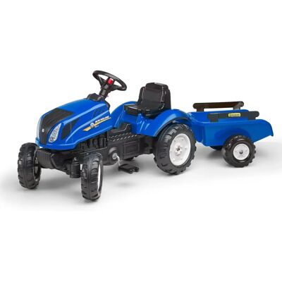Tracteur Falk New Holland - À Pedale avec Remorque pour Enfants 2-5 ans - Publicité Tracteur Falk New Holland - À Pedale avec Remorque pour Enfants 2-5 ans - Publicité