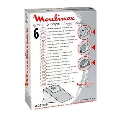 Moulinex A26B09 - Sacs pour aspirateur avec filtre - Publicité Moulinex A26B09 - Sacs pour aspirateur avec filtre - Publicité