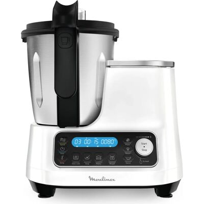 Moulinex ClickChef - Blanc/Noir - Robot de Cuisine Moulinex ClickChef - Blanc/Noir - Robot de Cuisine