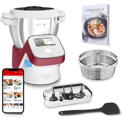 Moulinex I-Companion Touch XL - Rouge/Blanc - Robot multifonction - Publicité Moulinex I-Companion Touch XL - Rouge/Blanc - Robot multifonction - Publicité
