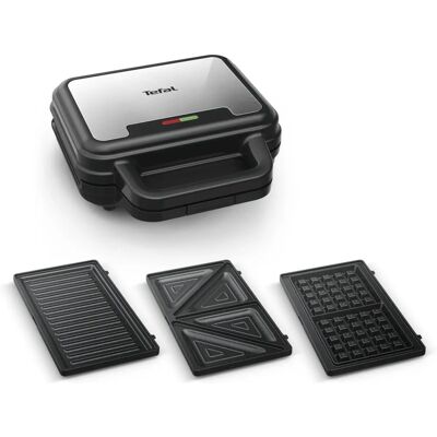 Tefal SW383D10 - Fekete, Rozsdamentes acél - Sandwich Maker Tefal SW383D10 - Fekete, Rozsdamentes acél - Sandwich Maker
