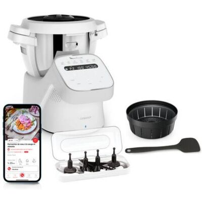 Moulinex HF941AF0 - Robot cuiseur multifonction - Gris, Blanc - Publicité Moulinex HF941AF0 - Robot cuiseur multifonction - Gris, Blanc - Publicité