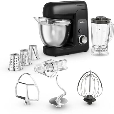 Moulinex Bake Partner QA522810 Küchenmaschine - 1100 W, 4,6 L, Schwarz Moulinex Bake Partner QA522810 Küchenmaschine - 1100 W, 4,6 L, Schwarz