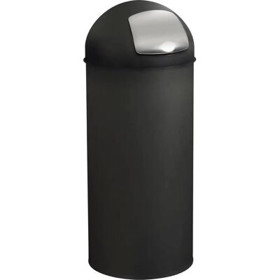 Rossignol Push 45 L Poubelle en acier gris - Poubelle - Publicité Rossignol Push 45 L Poubelle en acier gris - Poubelle - Publicité