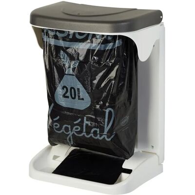 Poubelle en acier inoxydable 20L avec distributeur de sacs - Publicité Poubelle en acier inoxydable 20L avec distributeur de sacs - Publicité