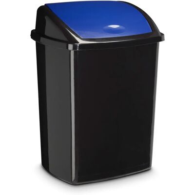 Poubelle CEP bleue 50L avec couvercle basculant - Publicité Poubelle CEP bleue 50L avec couvercle basculant - Publicité