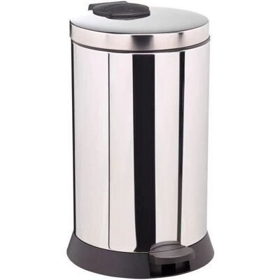 Poubelle en acier inoxydable 20L Rossignol - Pedale, UV résistant Poubelle en acier inoxydable 20L Rossignol - Pedale, UV résistant