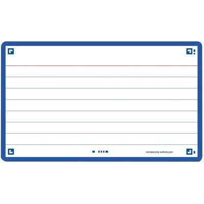 Oxford Indexkarte Navy - 80 Stück - Indexkarte Oxford Indexkarte Navy - 80 Stück - Indexkarte