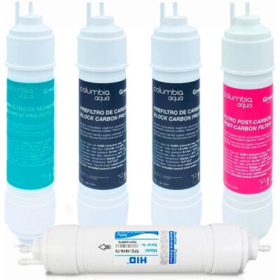 Rosmmel - Columbia RO - Kit de cartuchos de filtración de agua Rosmmel - Columbia RO - Kit de cartuchos de filtración de agua