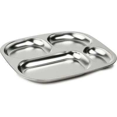Thermobaby Edelstahl 4-Fach Kinderplatte - Lebensmitteltrennung - BPA-frei Thermobaby Edelstahl 4-Fach Kinderplatte - Lebensmitteltrennung - BPA-frei