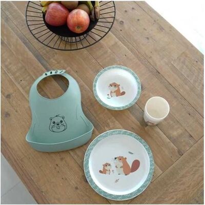 THERMOBABY Castor Baby-Set - Teller, Schüssel, Becher - Babyessen THERMOBABY Castor Baby-Set - Teller, Schüssel, Becher - Babyessen