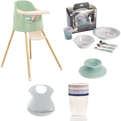 Silla alta ThermoBaby Youpla Verde - Amigable para niños, Ajustable, Duradera Silla alta ThermoBaby Youpla Verde - Amigable para niños, Ajustable, Duradera