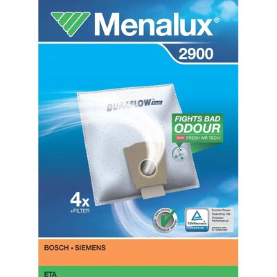 Menalux 2043429 - Staubsaugerbeutel - Synthetisch - 4er-Pack + Filter Menalux 2043429 - Staubsaugerbeutel - Synthetisch - 4er-Pack + Filter