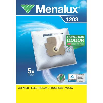Menalux 1203/5 Worki do odkurzacza - Syntetyczne, Białe Menalux 1203/5 Worki do odkurzacza - Syntetyczne, Białe