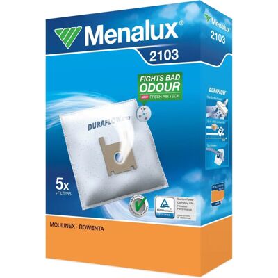 Menalux 2103 Sacs d'aspirateur - Compatible avec Rowenta Tonixo - Publicité Menalux 2103 Sacs d'aspirateur - Compatible avec Rowenta Tonixo - Publicité