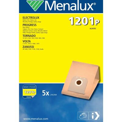 Menalux 1201P - Carta - Sacchi per aspirapolvere Menalux 1201P - Carta - Sacchi per aspirapolvere