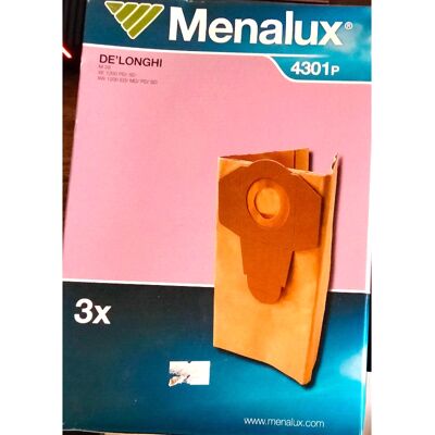 Sacs en papier Menalux 4301P Blancs - Sacs aspirateur - Publicité Sacs en papier Menalux 4301P Blancs - Sacs aspirateur - Publicité