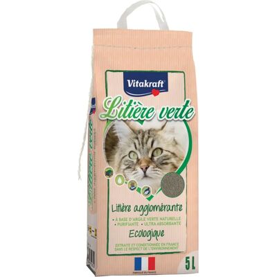 Litière Verte Vitakraft - 5L - Écologique et Aglo - Publicité Litière Verte Vitakraft - 5L - Écologique et Aglo - Publicité