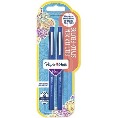 Stylo Papier Mate Flair Moyen Bleu - Pointe en Fibre - Publicité Stylo Papier Mate Flair Moyen Bleu - Pointe en Fibre - Publicité