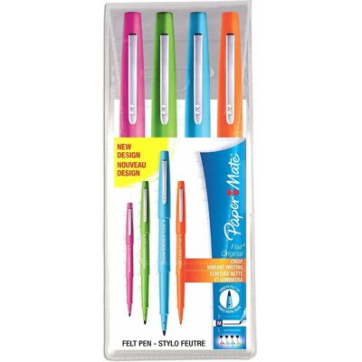 Stylo feutre Papermate Flair - Pointe moyenne 0,7mm - Multicolore - Publicité Stylo feutre Papermate Flair - Pointe moyenne 0,7mm - Multicolore - Publicité