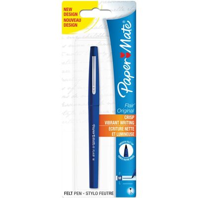 Papermate - Flair Original - Bleu - Stylo-feutre - Publicité Papermate - Flair Original - Bleu - Stylo-feutre - Publicité