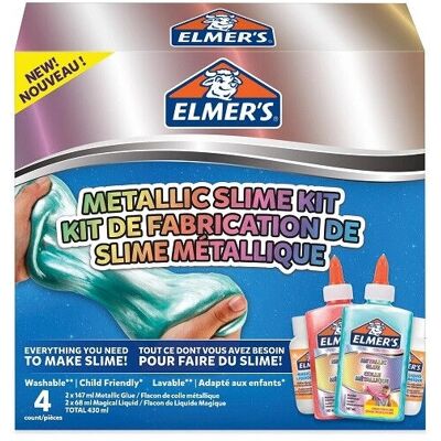 Elmer's Metallic Slime Kit - Børnevenlig, Vaskbar, Glitrende Farver Elmer's Metallic Slime Kit - Børnevenlig, Vaskbar, Glitrende Farver