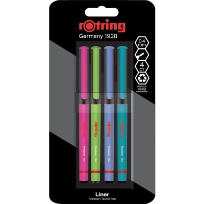 Rotring Fineliner - 0,4mm Assortis - Fineliner - Publicité Rotring Fineliner - 0,4mm Assortis - Fineliner - Publicité