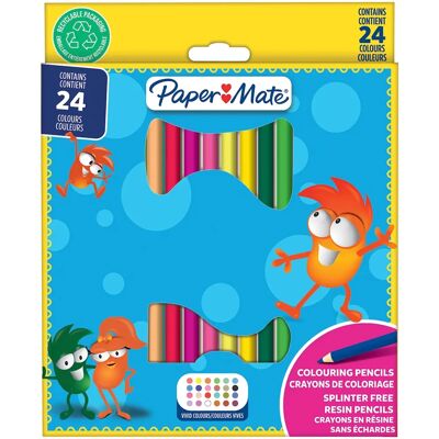 Paper Mate Colored Pencils - 24 Assorted Colors for Kids Paper Mate Colored Pencils - 24 Assorted Colors for Kids