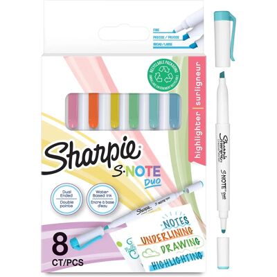 Surligneurs Sharpie S-Note Duo - Ensemble de Marqueurs Créatifs Multicolores - Publicité Surligneurs Sharpie S-Note Duo - Ensemble de Marqueurs Créatifs Multicolores - Publicité