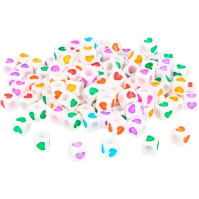 Innspiro E7494-S1000 - Perles de cœur multicolores - 7mm - 1000 pièces Innspiro E7494-S1000 - Perles de cœur multicolores - 7mm - 1000 pièces