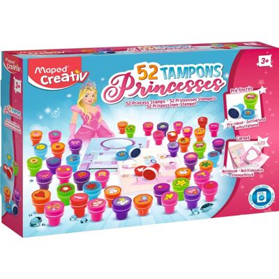 Ensemble de tampons Princess de Maped - Kit de bricolage pour enfants auto-encreur - Publicité Ensemble de tampons Princess de Maped - Kit de bricolage pour enfants auto-encreur - Publicité
