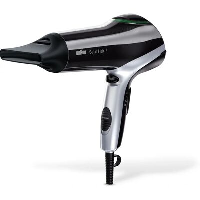 Sécheuse Braun HD710 - Ionique, 2200W, Noir/Argent - Publicité Sécheuse Braun HD710 - Ionique, 2200W, Noir/Argent - Publicité