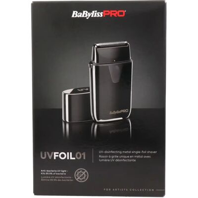 BaByliss PRO UV Single Foil Metal Shaver - Tarkka sähköinen parranajokone miehille BaByliss PRO UV Single Foil Metal Shaver - Tarkka sähköinen parranajokone miehille