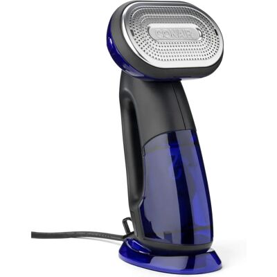 Conair Bleu & Noir Vapeur & Fer à Repasser Turbo 2-en-1 Portable - Défroisseur - Publicité Conair Bleu & Noir Vapeur & Fer à Repasser Turbo 2-en-1 Portable - Défroisseur - Publicité