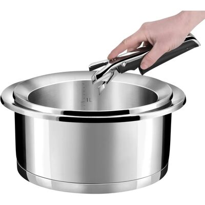 Conjunto de Ollas Cuisinox - 16/20cm, Mango Removible, Acero Inoxidable - Juego de Ollas Conjunto de Ollas Cuisinox - 16/20cm, Mango Removible, Acero Inoxidable - Juego de Ollas
