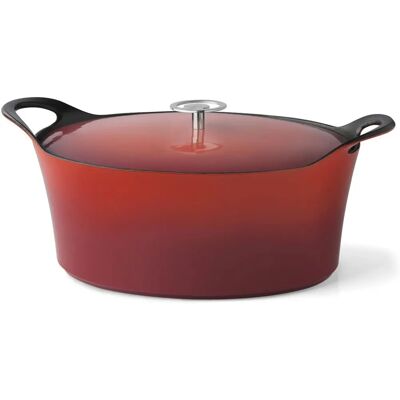 Cuisinox Cocotte ovale en fonte émaillée - 35cm Rouge - Publicité Cuisinox Cocotte ovale en fonte émaillée - 35cm Rouge - Publicité