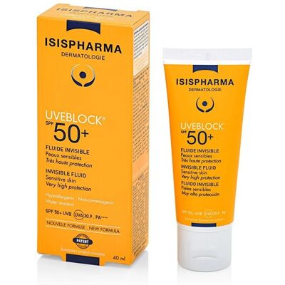 Isispharma Uveblock SPF50+ 40ml - Lotion solaire - Publicité Isispharma Uveblock SPF50+ 40ml - Lotion solaire - Publicité