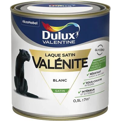 Laque satinée Dulux Valentine - Peinture pour bois - 0,5L - Publicité Laque satinée Dulux Valentine - Peinture pour bois - 0,5L - Publicité