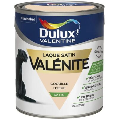 Dulux Valentine - Laque Valénite Satin Eggshell - Eggshell finition - 2L - Paint - Publicité Dulux Valentine - Laque Valénite Satin Eggshell - Eggshell finition - 2L - Paint - Publicité