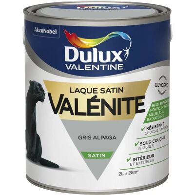 Dulux Valentine Laque Satinée Gris Alpaga 2L - Publicité Dulux Valentine Laque Satinée Gris Alpaga 2L - Publicité