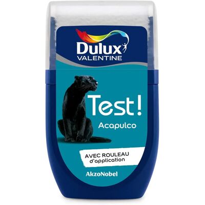 Échantillon de Peinture Dulux Valentine - Acapulco Bleu Satin 30ml - Publicité Échantillon de Peinture Dulux Valentine - Acapulco Bleu Satin 30ml - Publicité